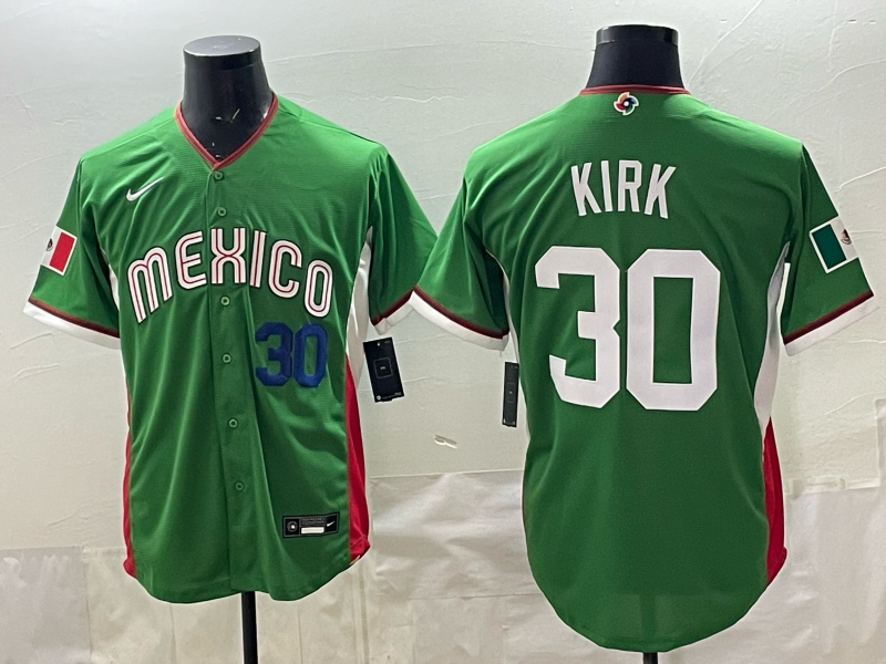 Men 2026 World Cub USA #30 Kirk green Nike MLB Jersey 009